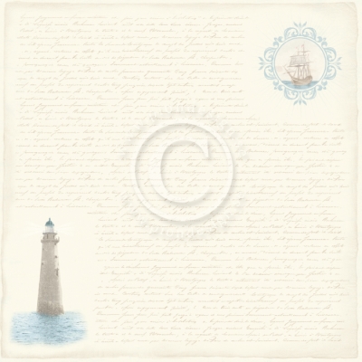Pion Design Papier Seaside Stories Message in a bottle 12x12"