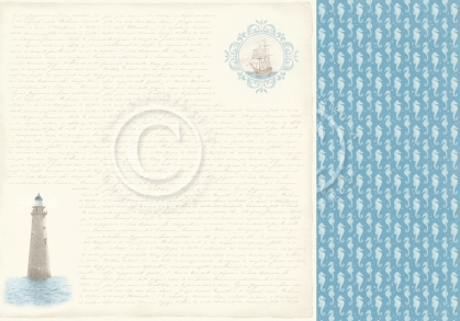 Pion Design Papier Seaside Stories Message in a bottle 12x12"