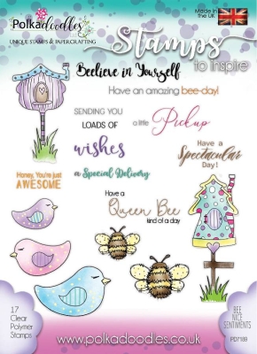 Polkadoodles Clearstempel Bee Nice Sentiments Clearstamps