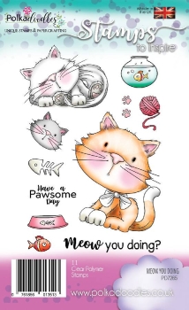 Polkadoodles Stempel Meow You Doing Clear Stamps