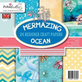 GRATIS! Polkadoodles Papierpack Mermazing Ocean 6x6"