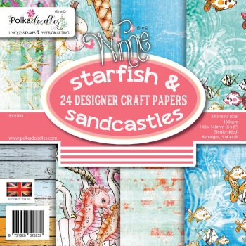 Polkadoodles Papierpack Starfish & Sandcastles Craft Papers 6x6"