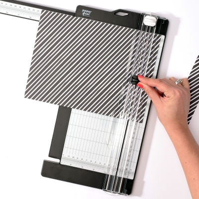 Paperfuel Papierschneide- und Falzgerät schwarz-weiss 15x30cm A4