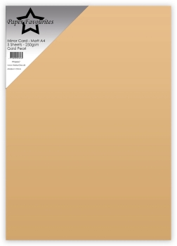 Paper Favourites Spiegelkarton Gold Pearl Matt A4 250gsm.