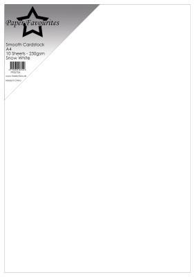 Paper Favourites Glattes Bastelpapier Schneeweiss Smooth Cardstock Snow White A4 220gsm 10 Bogen
