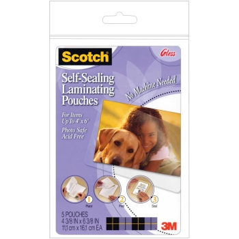 Scotch - Self-Seal Laminating Pouches 11.1x16.1cm