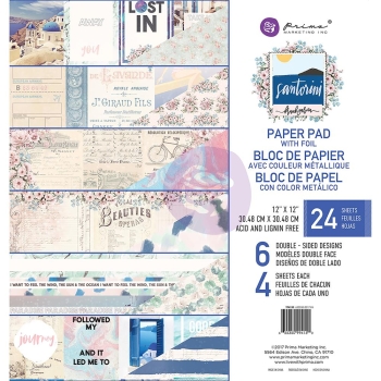 Prima Marketing Papierblock Santorini Paper Pad 12x12" 24 Blatt