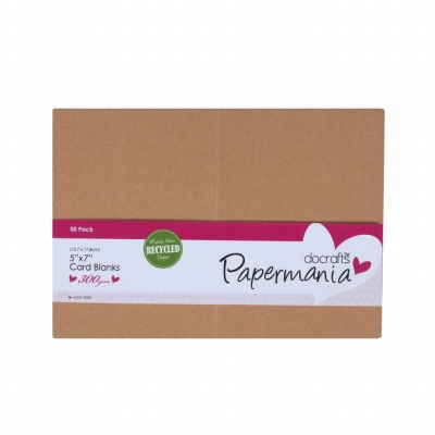 Papermania Blankokarten und Couverts 50 Stück Kraft 12.7x17.8cm