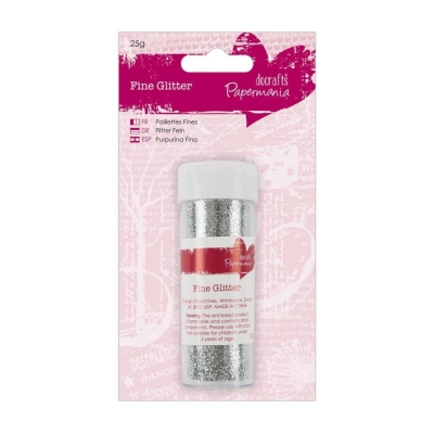 Docrafts Papermania Glitzerpulver Fine Glitter Silber 25gr