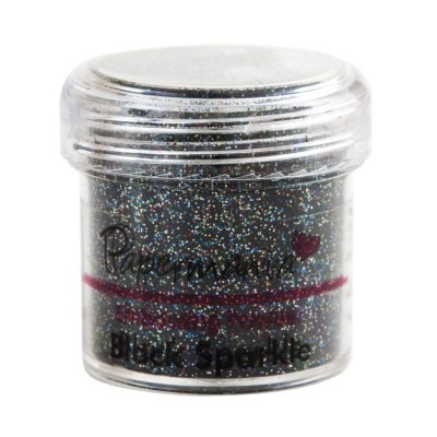 Papermania Embossingpulver Schwarz mit Glitzer Black Sparkle