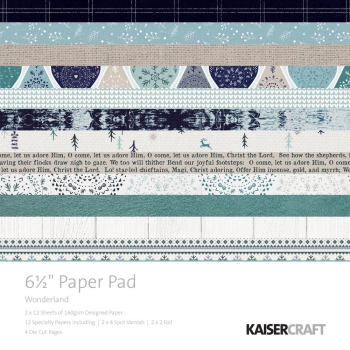 GRATIS! Kaisercraft Papierblock Wonderland 6.5x6.5" 40 Blatt