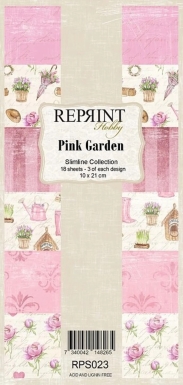 Reprint Papierpack Pink Garden Slimline 10x21cm 170gsm