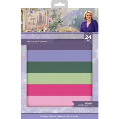 Crafter's Companion Once upon a Time Leinen Cardstock Pack 250gsm A4