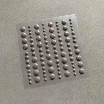Simple and Basic Klebeperlen Warmes Grau Adhesive Enamel Dots