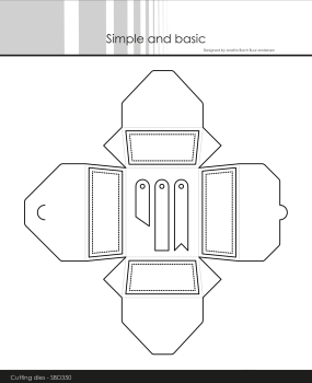 Simple and basic Stanzschablone Geschenkbox Rectangular 6.3x5.1x2.8cm