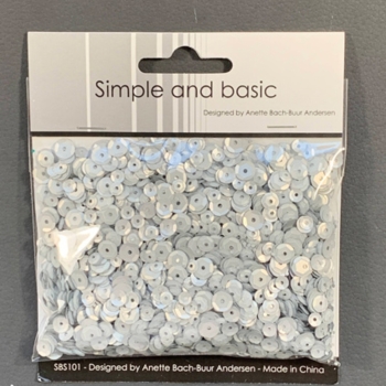 Simple and basic Paillettenmix silber