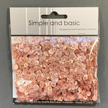 Simple and basic Paillettenmix Rosegold