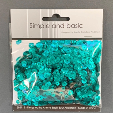 Simple and Basic Pailletten türkisblau 30gr
