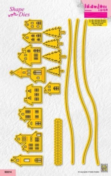 Nellie's Choice Stanzschablonen Häuser Slimline Village Shape Dies