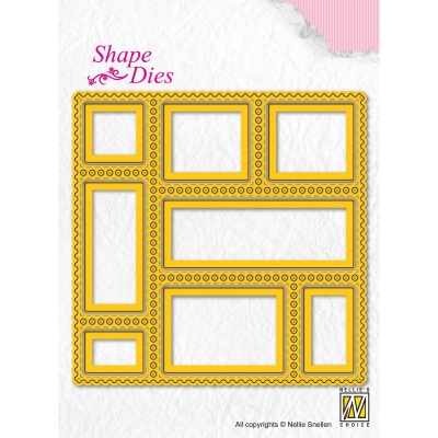 Nellie's Choice Stanzform Briefmarkenrahmen Shape Dies 10.1x10.1cm