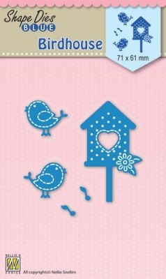 Nellie's Choice Stanzschablonenset Vogelhaus Bird House 7.1x6.1cm