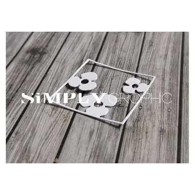 Simply Graphic Stanzschablone Fleurs encadrées 4.5x4.5cm