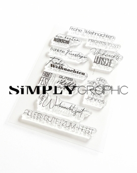 Simply Graphic Stempel Weihnachtswünsche Clear Stamps