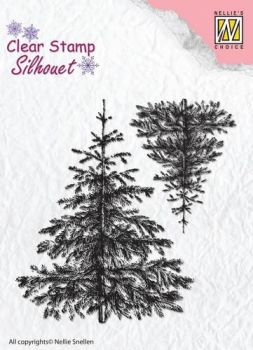 Nellie's Choice Clearstempelset Christmas fir-tree Clear Stamp Silhouet