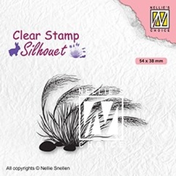 Nellie's Choice Stempel Blooming Grass Clear Stamp Silhouet 5.4x3.8cm