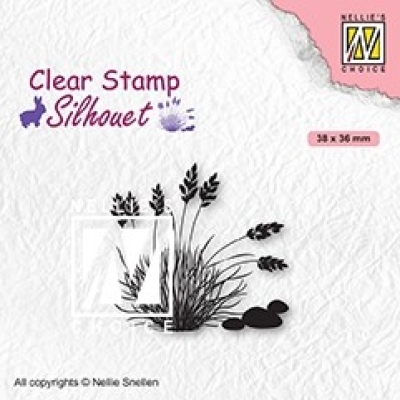 Nellie's Choice Stempel Blooming Grass Clear Stamp Silhouet 3.8x3.6cm