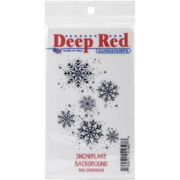 GRATIS! Deep Red Stamps - Cling Stamp Snowflake Background 2x3"