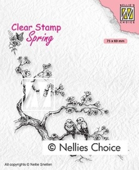 Nellie's Choice Clearstempel Spring Lovers 7.5x6.9cm