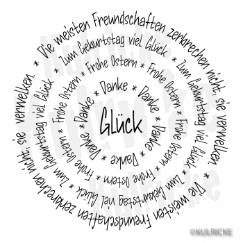 Kulricke Clearstempelset Glück Kreis 10cm