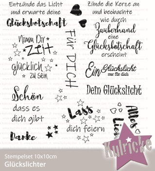 Kulricke Clearstempelset Glückslichter 10x10cm