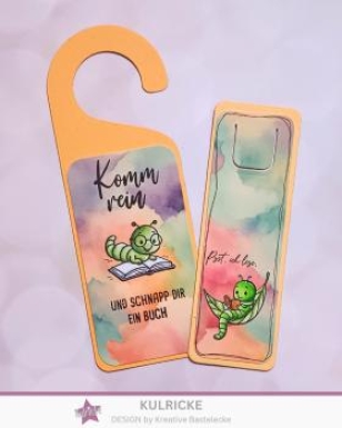 Preview: Kulricke Clearstempelset Leseraupe 10x10cm