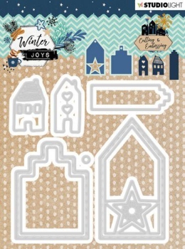 GRATIS! Studio Light Stanzformen Winter Joys Häuser und Anhänger Nr. 228