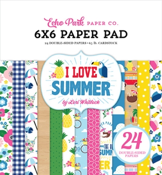 Echo Park Paper Papierblock I love Summer Paper Pad 6x6"