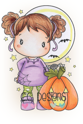 GRATIS! C.C. Designs Clingstempel Oct. 31 Nora Cling Stamp