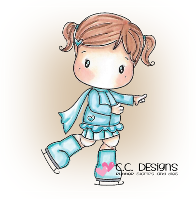 C.C. Designs Stempel Swiss Pixie Skating Lucy Cling Stamp