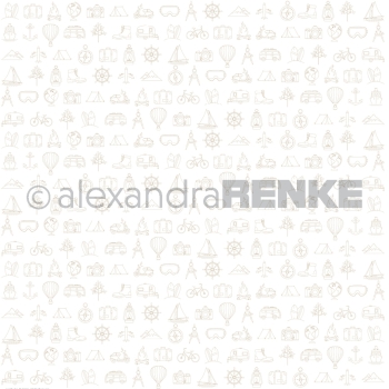 Alexandra Renke Papier Symbol Reise 12x12"