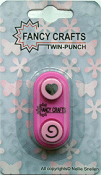 Nellie's Choice Twin-Stanzer Mini Handstanzer Heart-Swirl