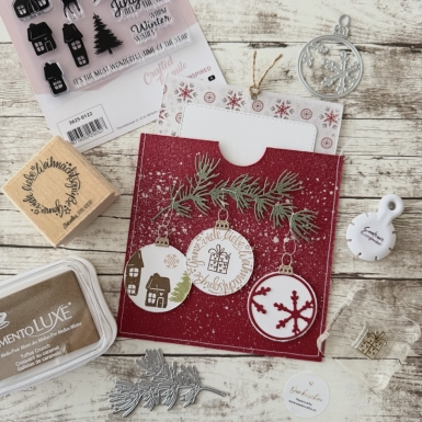 Taschenkarte Ganz viele liebe Weihnachtsgrüsse - Musterkarte nicht käuflich