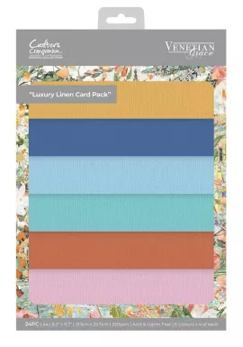 Crafter's Companion Venetian Grace Luxury Leinen Cardstock Pack 250gsm A4