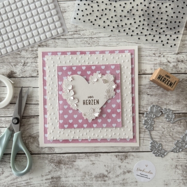 Preview: Gummiapan Stanzform Butterfly Heart 7.4x6.4cm