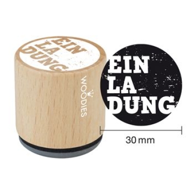 GRATIS! Woodies Holzstempel Einladung