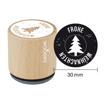 Woodies Holzstempel Frohe Weihnachten