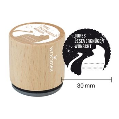 GRATIS! Woodies Holzstempel Pures Lesevergnügen