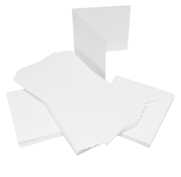 Craft UK Limited Blankokarten & Couverts weiss mit leichter Struktur 6x6" 50 Stück
