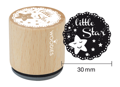 Woodies Holzstempel Little Star Rubber Stamp