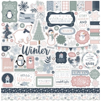 Echo Park Paper Winterland Element Stickerbogen 12x12"